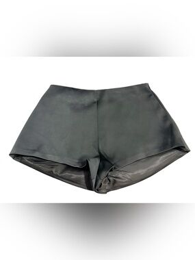 Zara Black Faux Leather Micro Shorts High Waisted Womens Small NWOT Side Zip